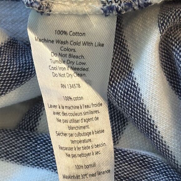 Vineyard Vines Classic Navy and White Striped V-Neck Tee - Picture 6 of 6